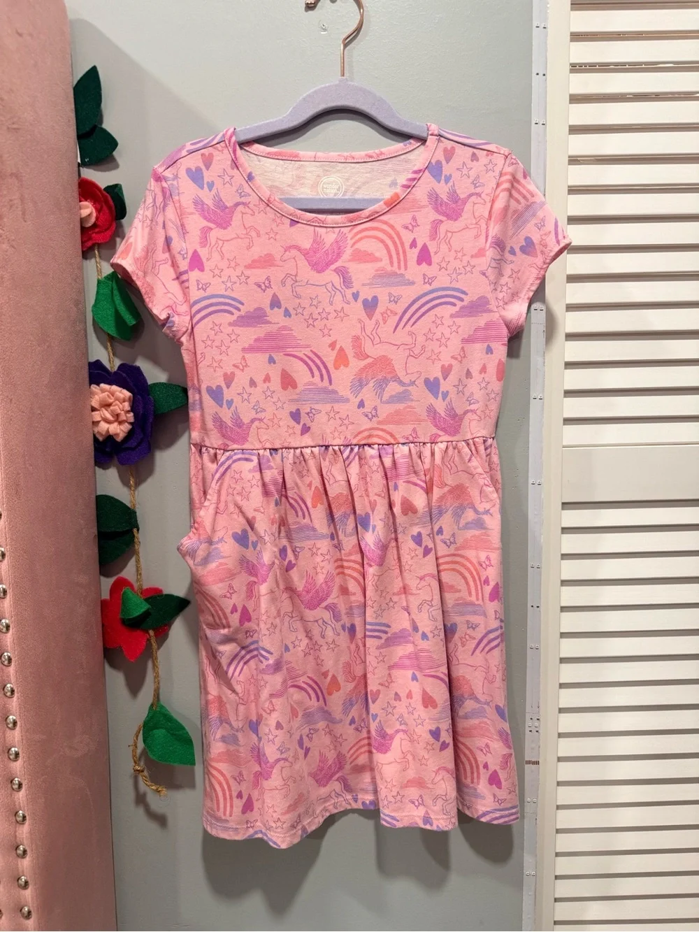 wonder nation Pink & Purple Unicorn Pocket Dress